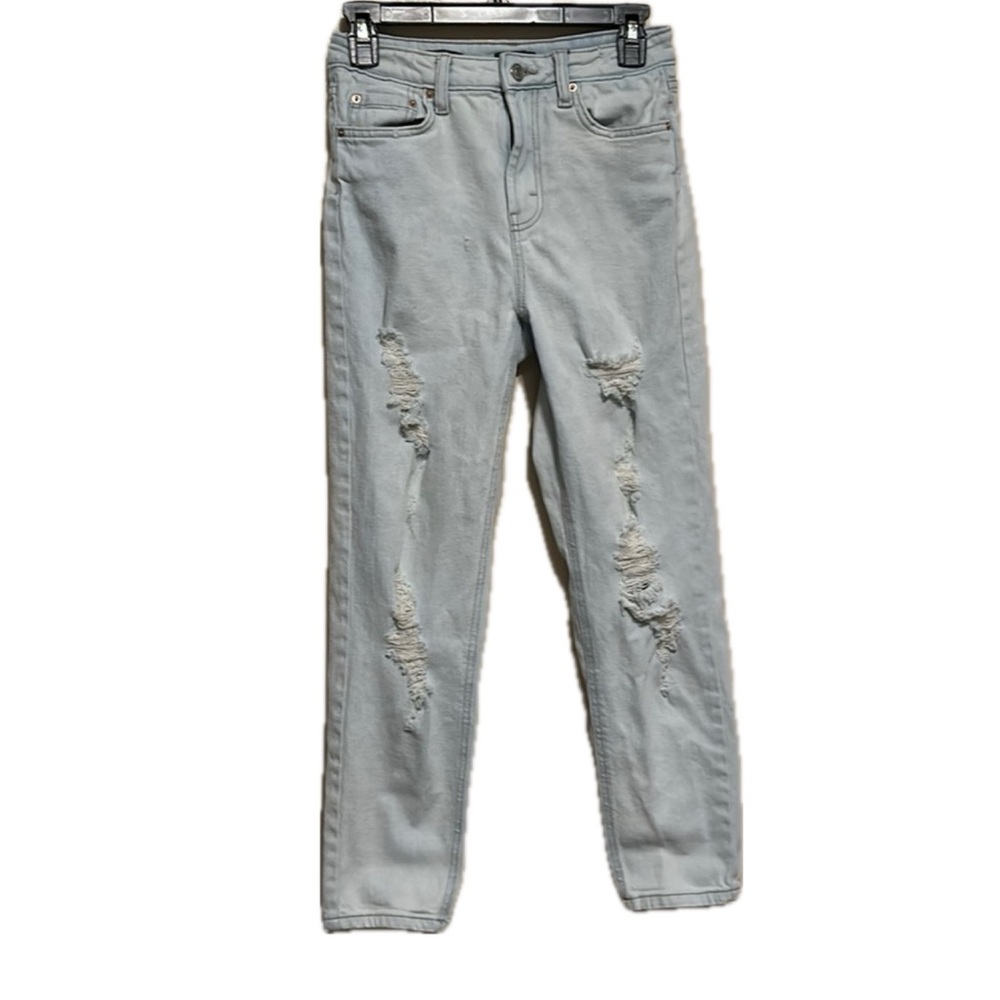 Wild Fable Highest Rise Acid Wash Distressed Jean size 0